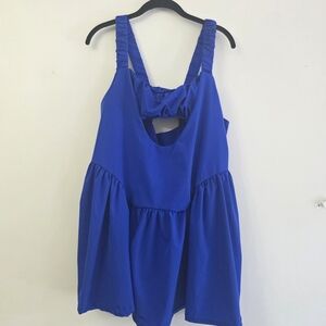 Source Unknown Cobalt Blue Backless Sundress